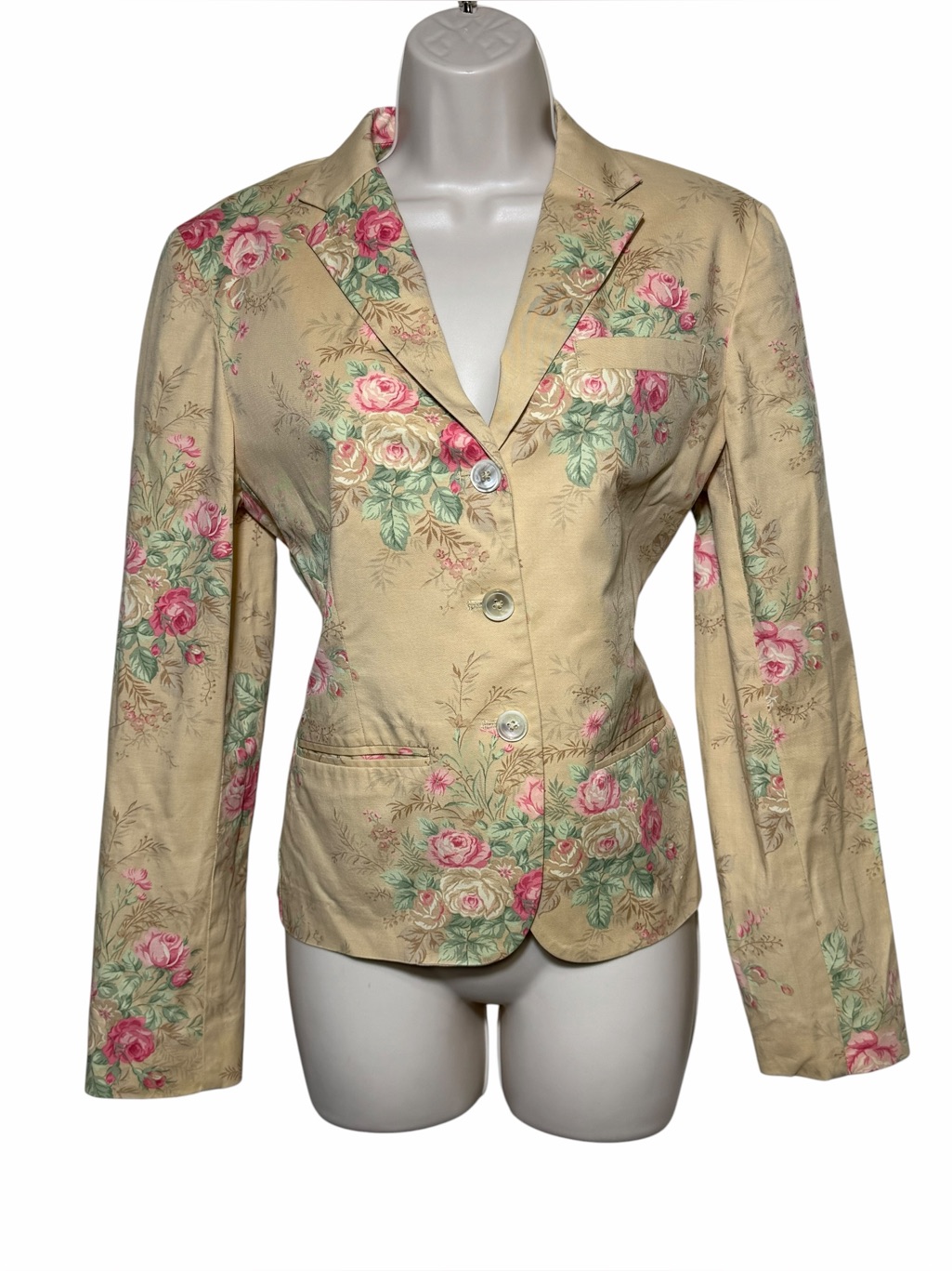 Lauren Ralph Lauren Blazer Womens Size 6 Floral Cottagecore Jacket Vintage Y2k